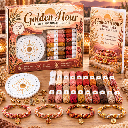 🔥50% Off Last Day - BUY 3 GET 1 FREE🌸Cottage Garden Kumihimo Bracelet Making Kit – DIY Braided Friendship Bracelets & Creative Gift Set