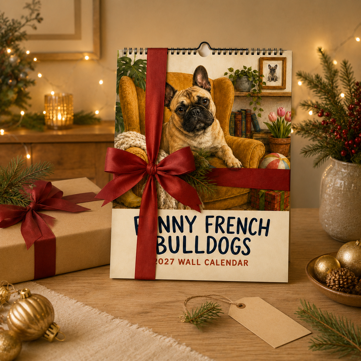 🐾 Funny French Bulldogs 2027 Wall Calendar – 12 Months of Charming Frenchie Moments