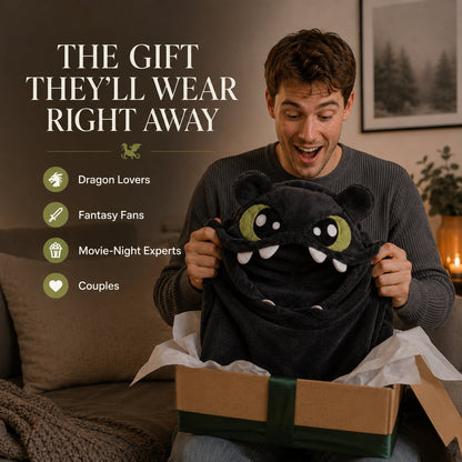 Cozy Dragon Hooded Onesie — Unisex Fantasy Pajamas & Costume ✨