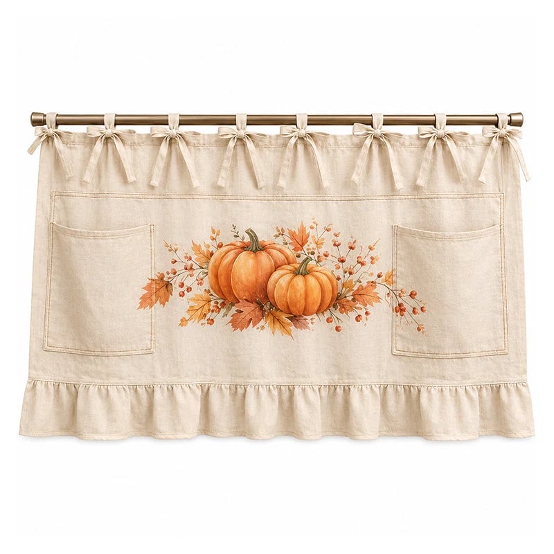 🔥LAST DAY 50% OFF - 🎃Oven Skirt Curtain with Pockets🍄