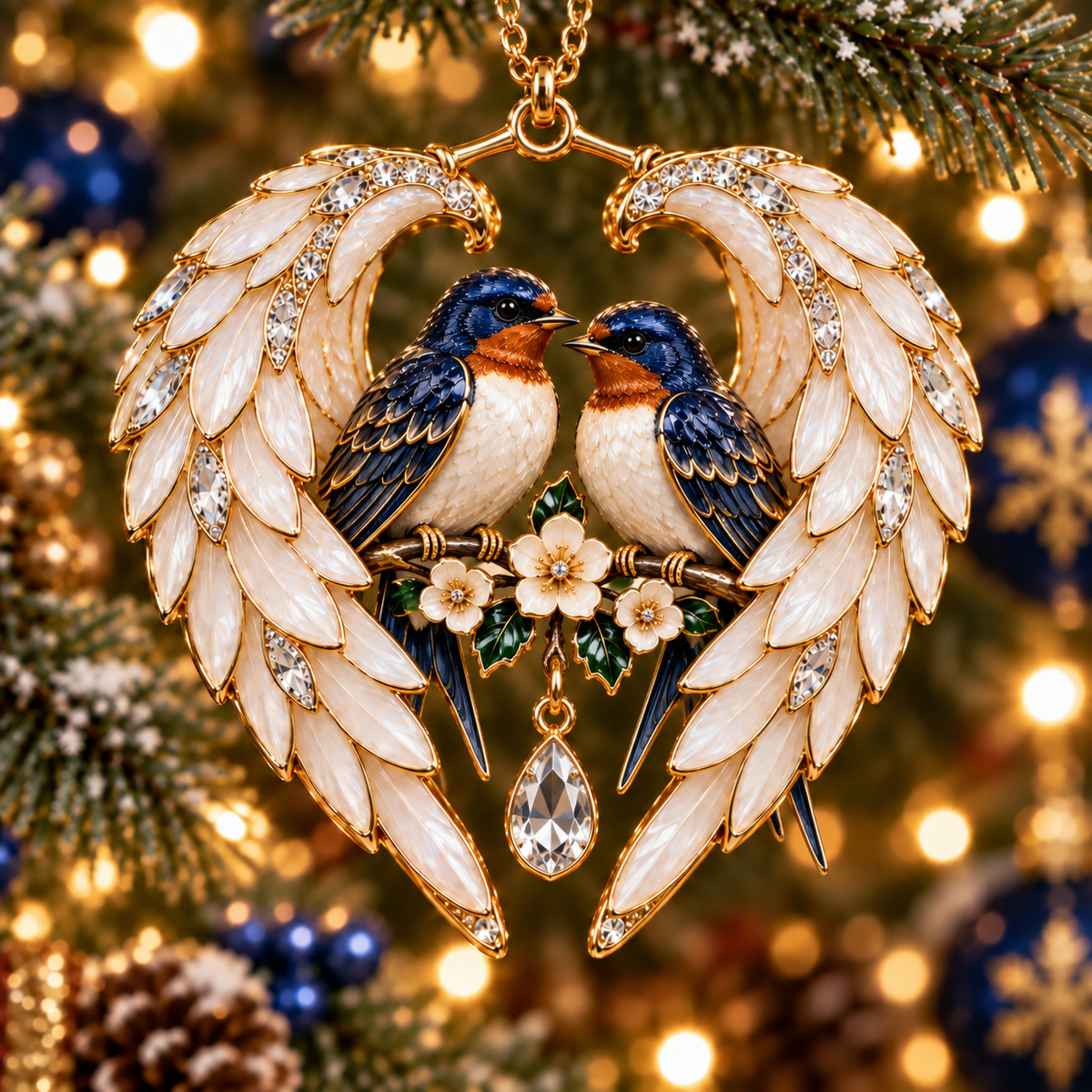 ❤️ 2026 Angel Wing Heart Bird Ornaments | 8 Keepsake Designs