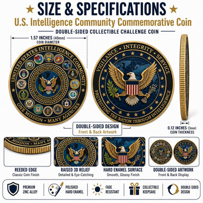 🦅U.S. Intelligence Community Commemorative Coin(Gift box included)