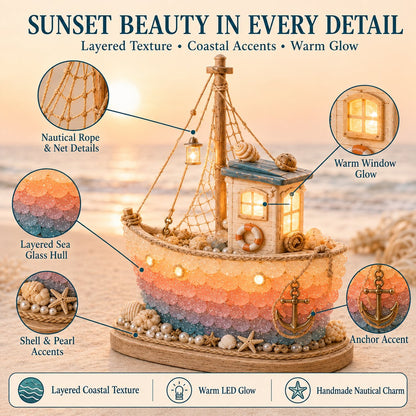 ⏳ Last Day 49% OFF – 🌅 Beginner-Friendly DIY Sunset Coast Sea Glass-Style Light Kit Collection | Complete Kit with Sea Glass-Style Pieces, LED Lights & Step-by-Step Guide Included 💕
