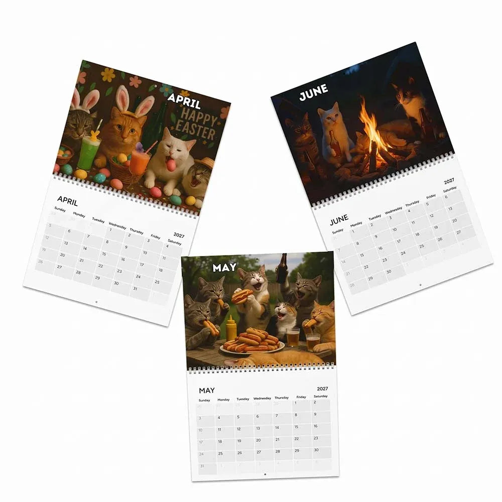 🔥Last Day 50% OFF 🍺🐱Drunk Cats 2027 Calendar