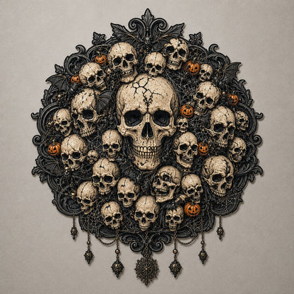 🦇 Gothic Halloween Wall Art Collection | Metal Skull, Ghost & Bat Decor with 3D Visual Effect for Haunted Wall Displays 🎃