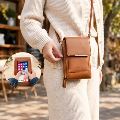 ⏳Only $13.99 Last Day Promotion - ✨RFID Anti-Theft Phone Crossbody – Touchscreen & Multi-Compartment Design📱