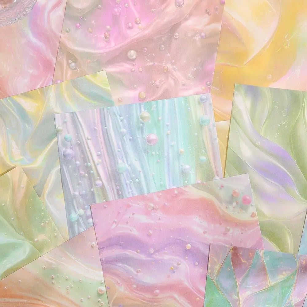 🎉🎁 49% OFF-🌺160-sheet pearlescent scrapbook paper