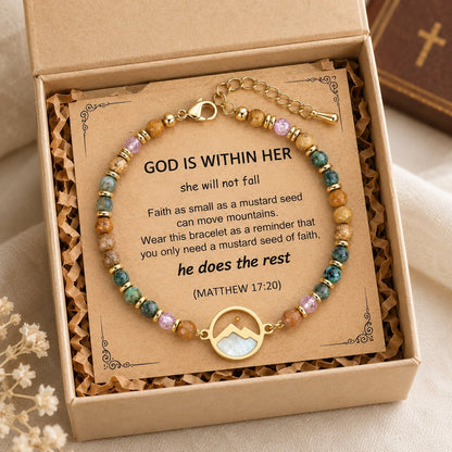 ✝️ Mustard Seed Faith Bracelet – Matthew 17:20 Inspirational Christian Bracelet
