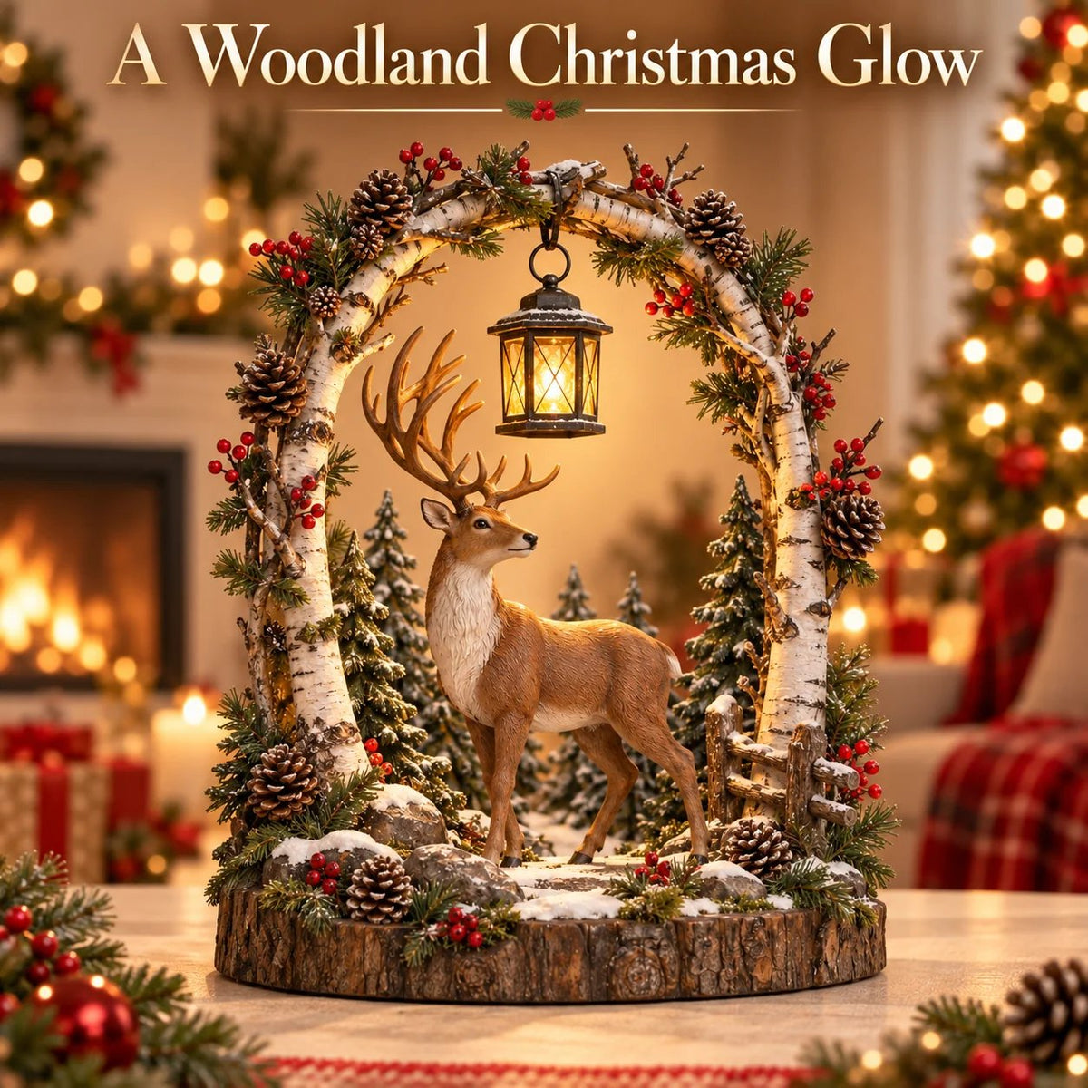 🦌 Christmas Special – Woodland Reindeer Light-Up Lantern