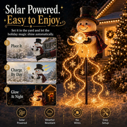 Christmas Magic Fountain Garden Light | Animated Solar Yard Stake Decor (33.5*7INCH)