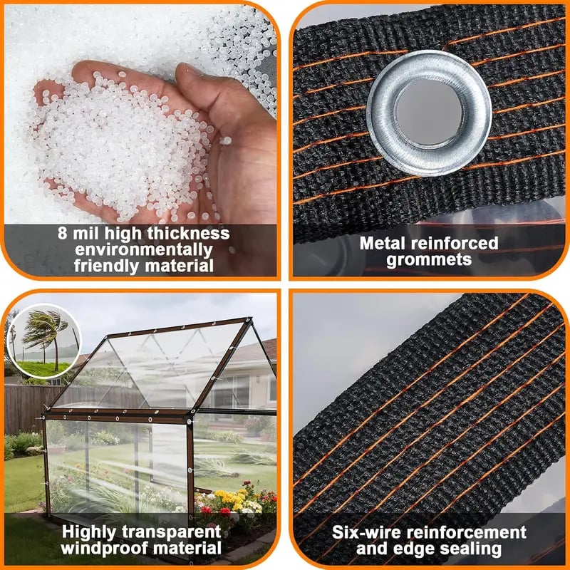 ⏰Limited Stock 60% OFF🌞💦🌊 Transparent Outdoor Protection System—Outdoor Cover with Metal Grommets💧
