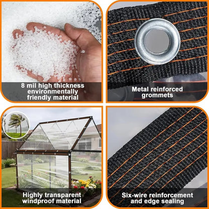 ⏰Limited Stock 60% OFF🌞💦🌊 Transparent Outdoor Protection System—Outdoor Cover with Metal Grommets💧