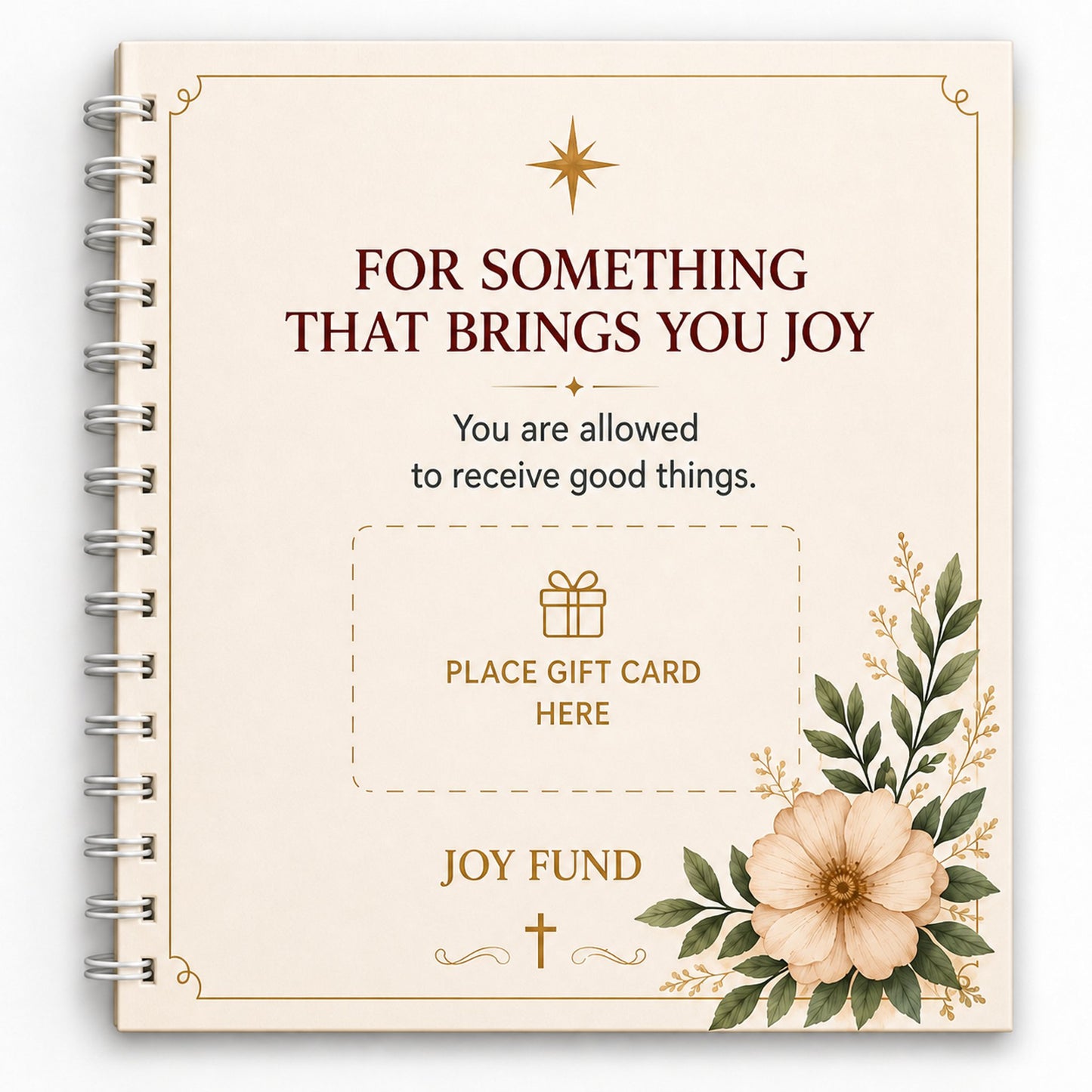 ✝️FAITH GIFT CARD BOOK📚 14 Themed Pages, Hardcover & Durability Line
