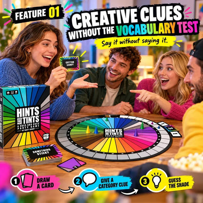 Portable Hues & Cues Board Game - Creative Clues 🃏