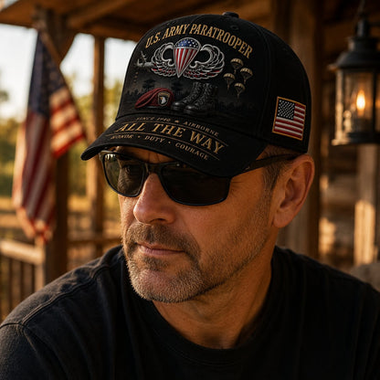 🪂U.S. Army Paratrooper “All the Way” Tribute Cap
