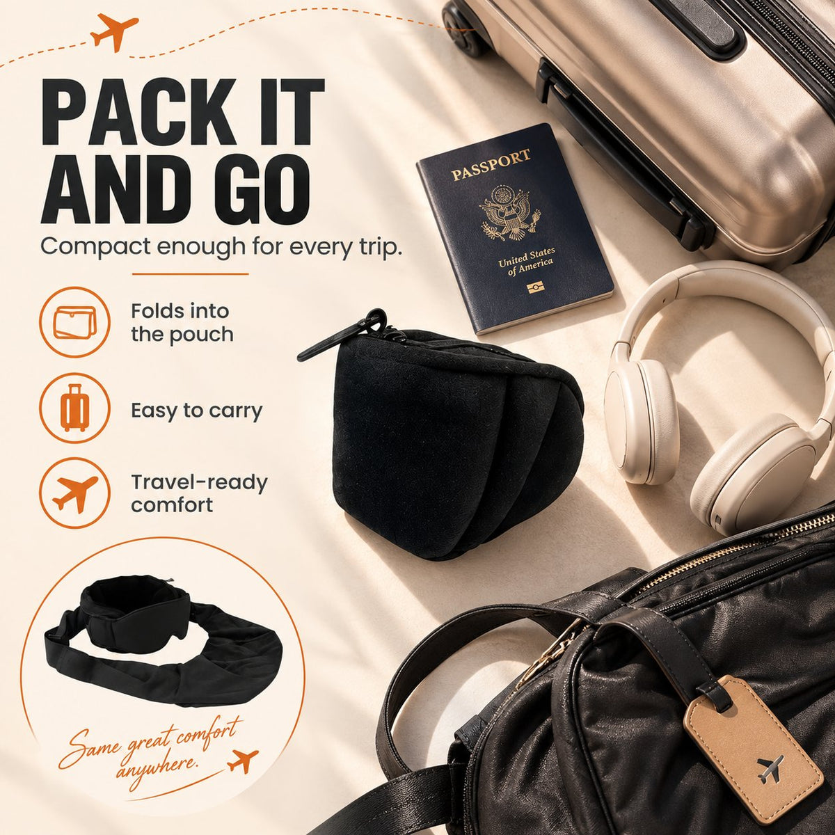 Integrated Travel Sleep Support Kit🧳——All-In-One Sleep Support for Head, Shoulders & Body