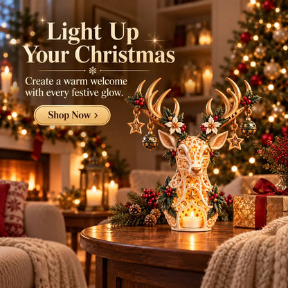 🦌 Starlit Reindeer Christmas Tealight Holder