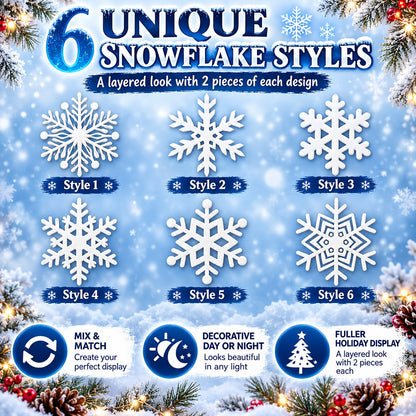 ❄️✨LED Snowflake Wall Light Set – Magical Christmas Decor