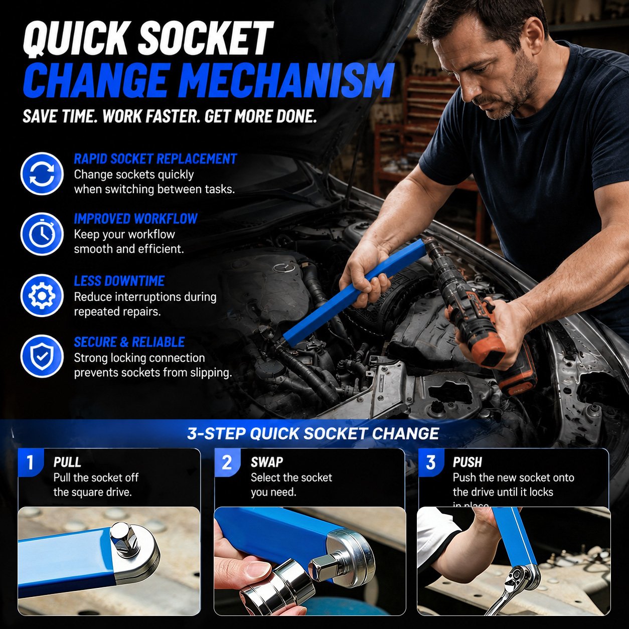 🔧 Universal Offset Socket Wrench Extension