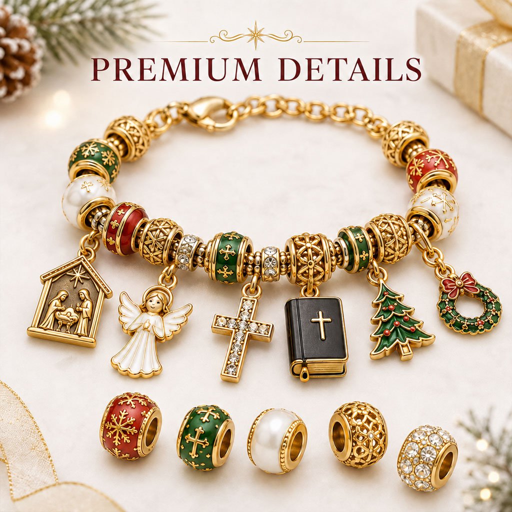 24-Day Christian Christmas Charm Bracelet Advent Calendar