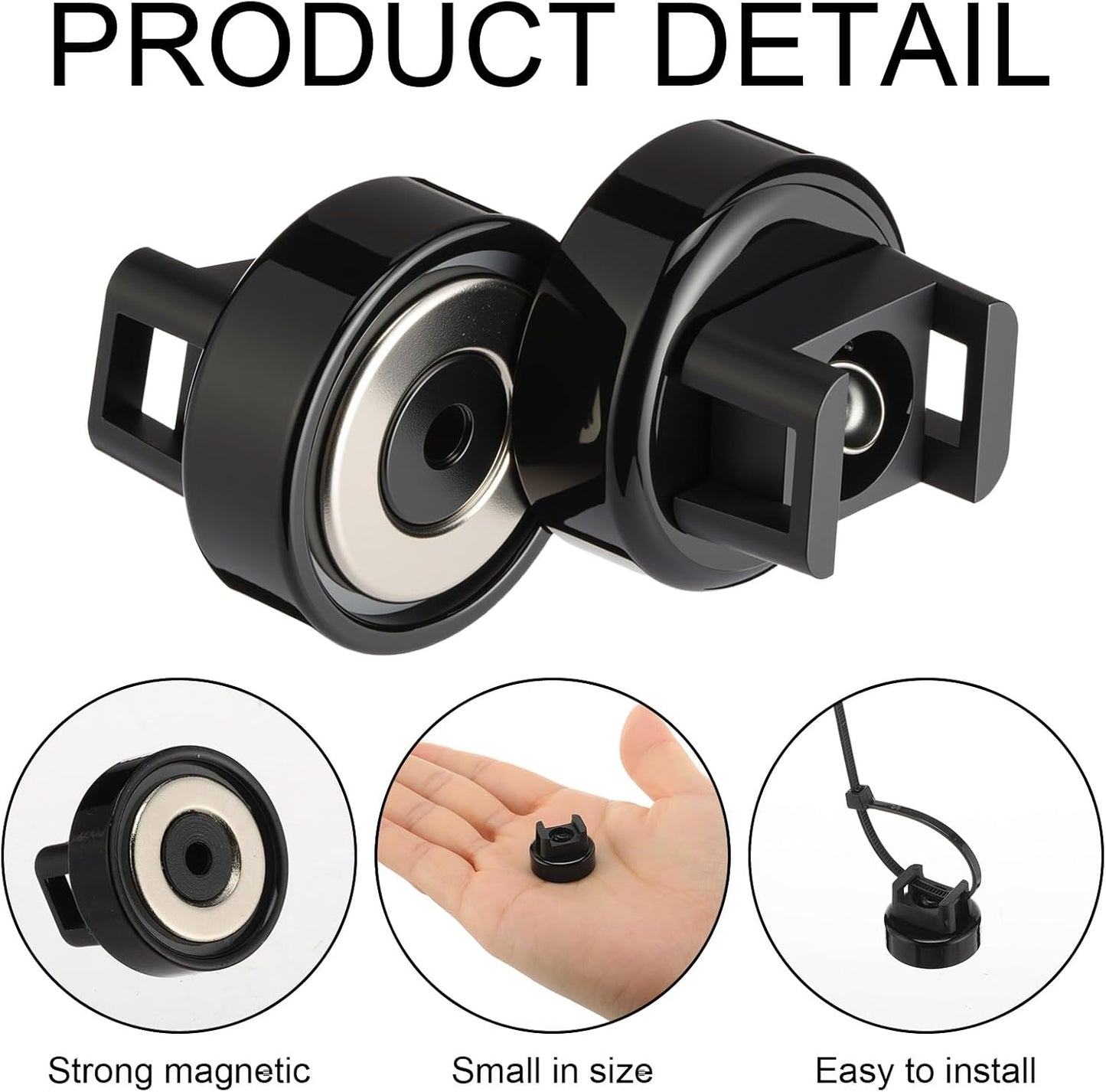 🎉 🧲 12 Pack Heavy Duty Magnetic Zip Tie Mounts for Cable Management