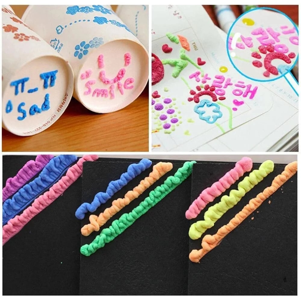 Magic Puffy 3D Art Pens – Heat-Activated Craft Markers