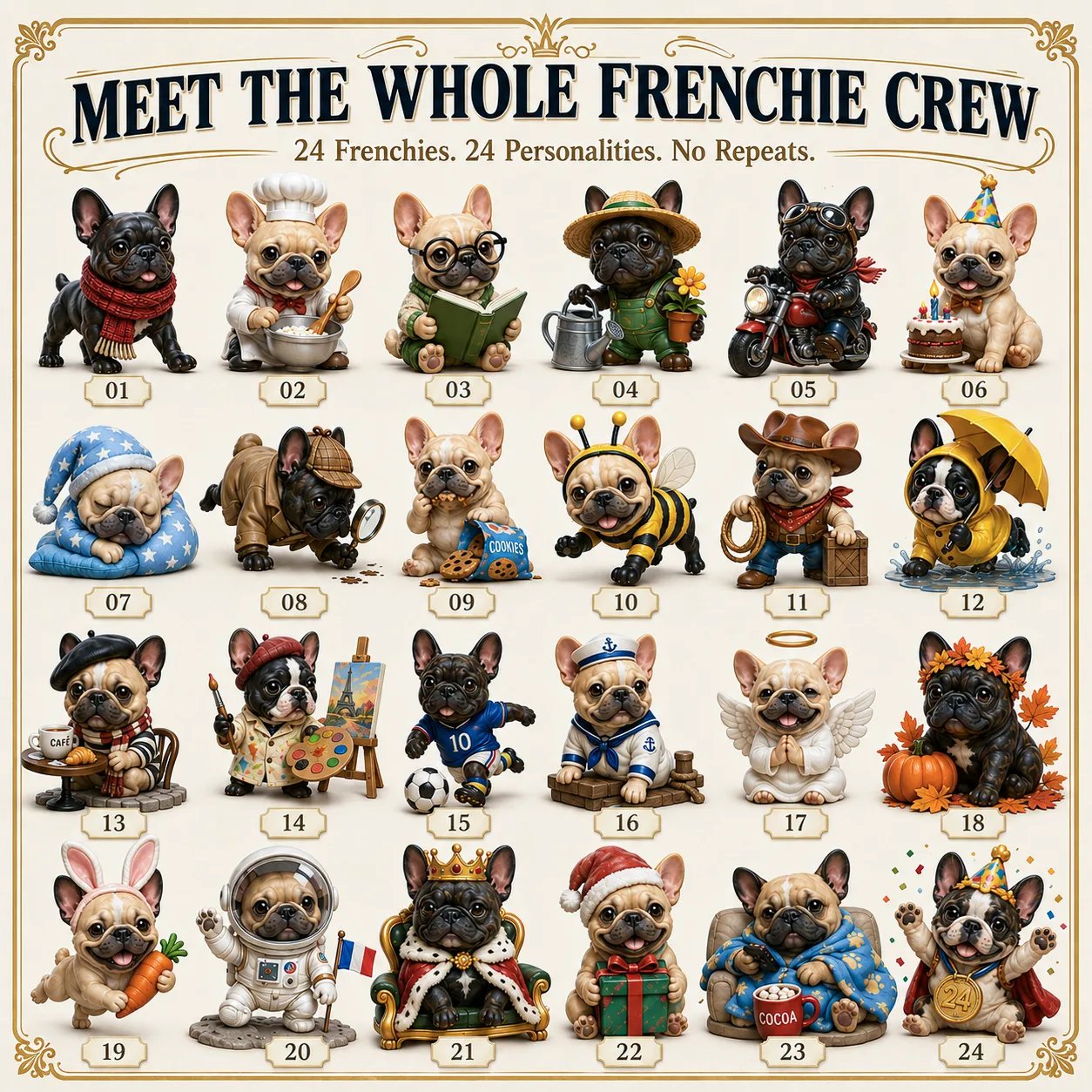 ⏰Limited Stock 49% OFF - 🎄🐶 2026 French Bulldog Advent Calendar – 24 Days of Frenchie Mischief(📦Buy 2 Free Shipping)