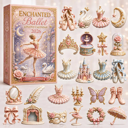 CHRISTMAS KICKOFF 40% OFF - Enchanted Ballet Advent Calendar 2026 - 24-Day Festive Countdown, Acrylic Charms Blind Box - Gift For Ballet Lovers AC0HT335