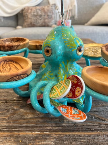 Handmade Octopus Snack Server