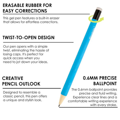 🌈 Grabie 36 Colors Erasable Gel Pens – 0.6mm Smooth Writing Rainbow Ink Pens with Heat-Stable Formula for Journaling, Notes & Creative Coloring