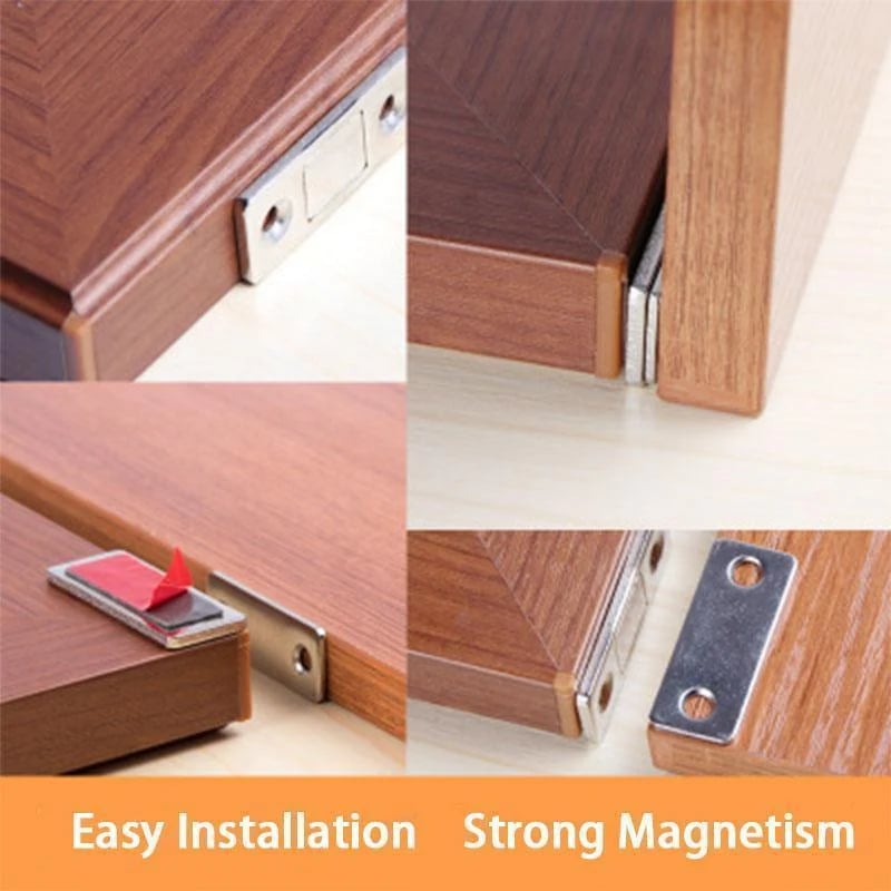 Magnetic Door Closer Without Perforations