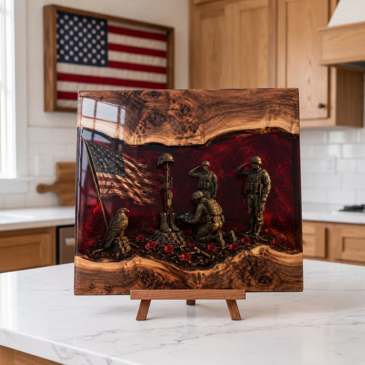 Handcrafted Veteran Memorial Display Boards(Ryan Handmade®)