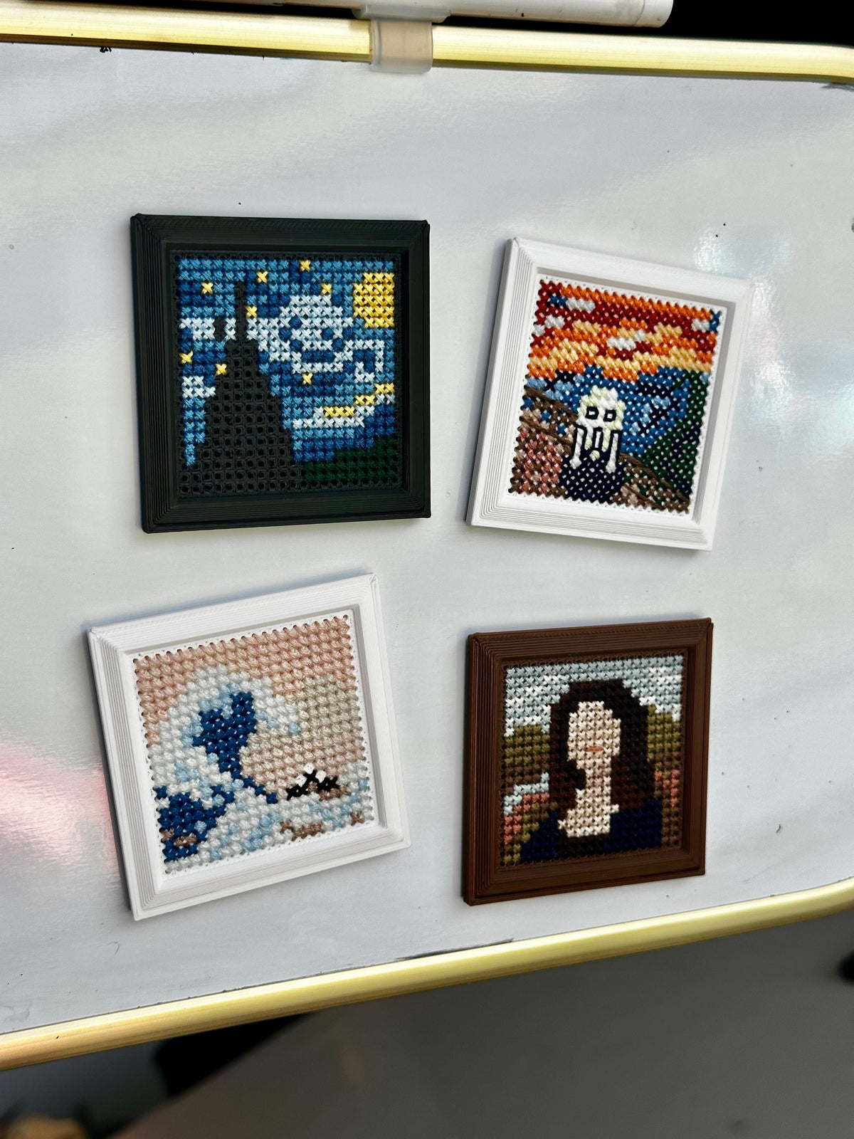 ⏳ Last Day 49% OFF – 🧵Beginner-Friendly DIY Mini Embroidery Magnet Frame Kit | 3D-Printed Stitchable Frame with Slide-On Backing & Magnet Included 💕