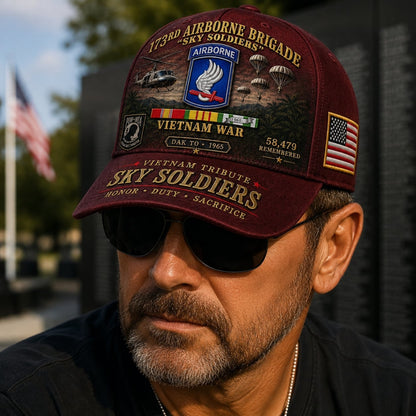 🪂173rd Airborne Brigade Sky Soldiers Vietnam Tribute Cap