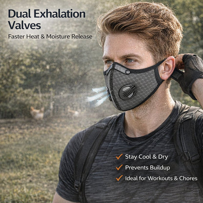 😷 Sport Mask with Exhalation Valves