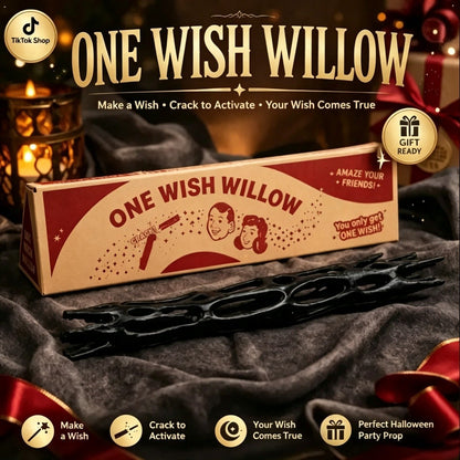 🎁🙏One Wish Willow - Halloween Magic Wish Stick Novelty Gag Gift Party Prop🧙
