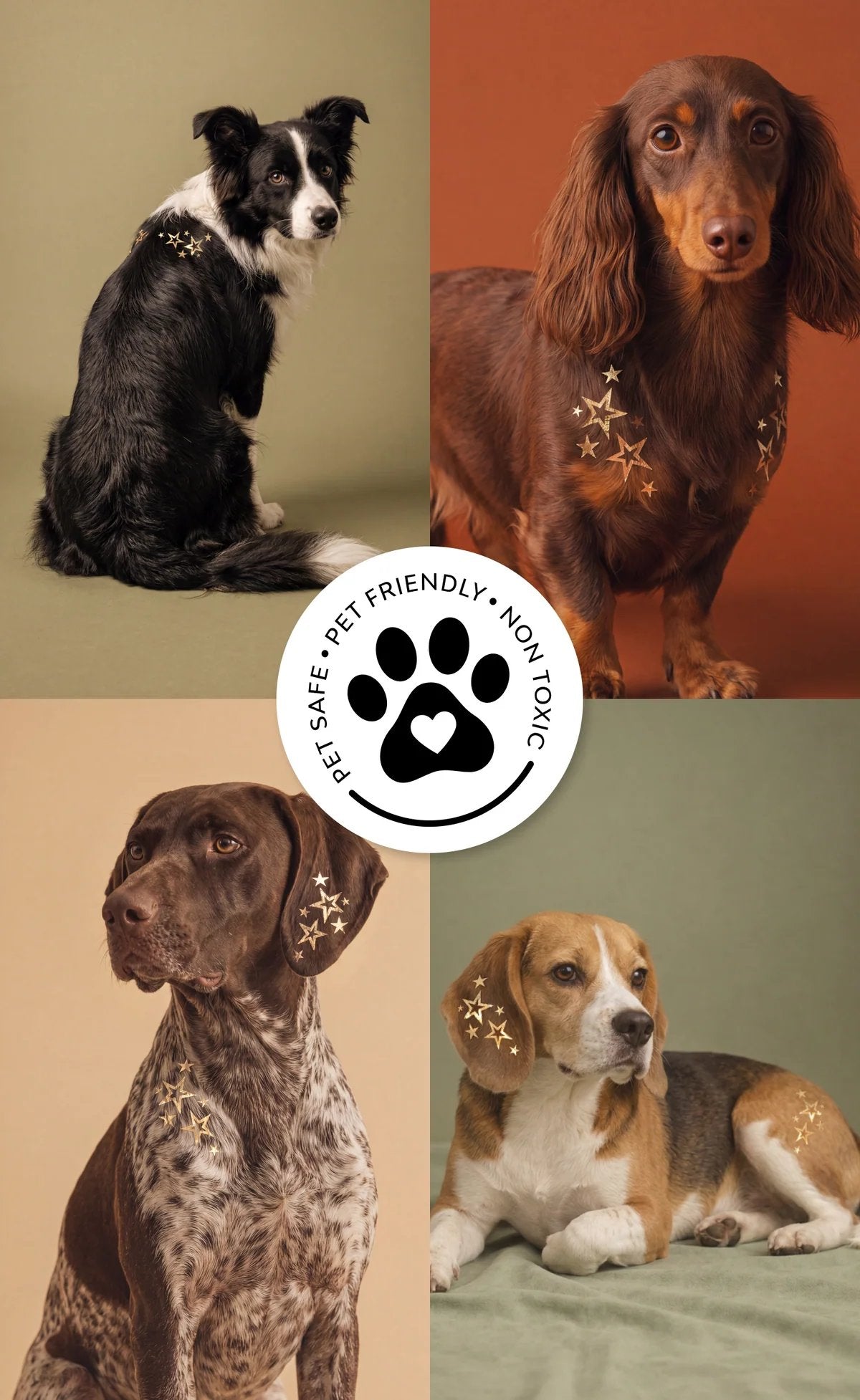 💫Temporary Dog Fur Tattoos – Waterproof, Pet-Safe & Easy to Remove | 4 Patches Per Pack🐾