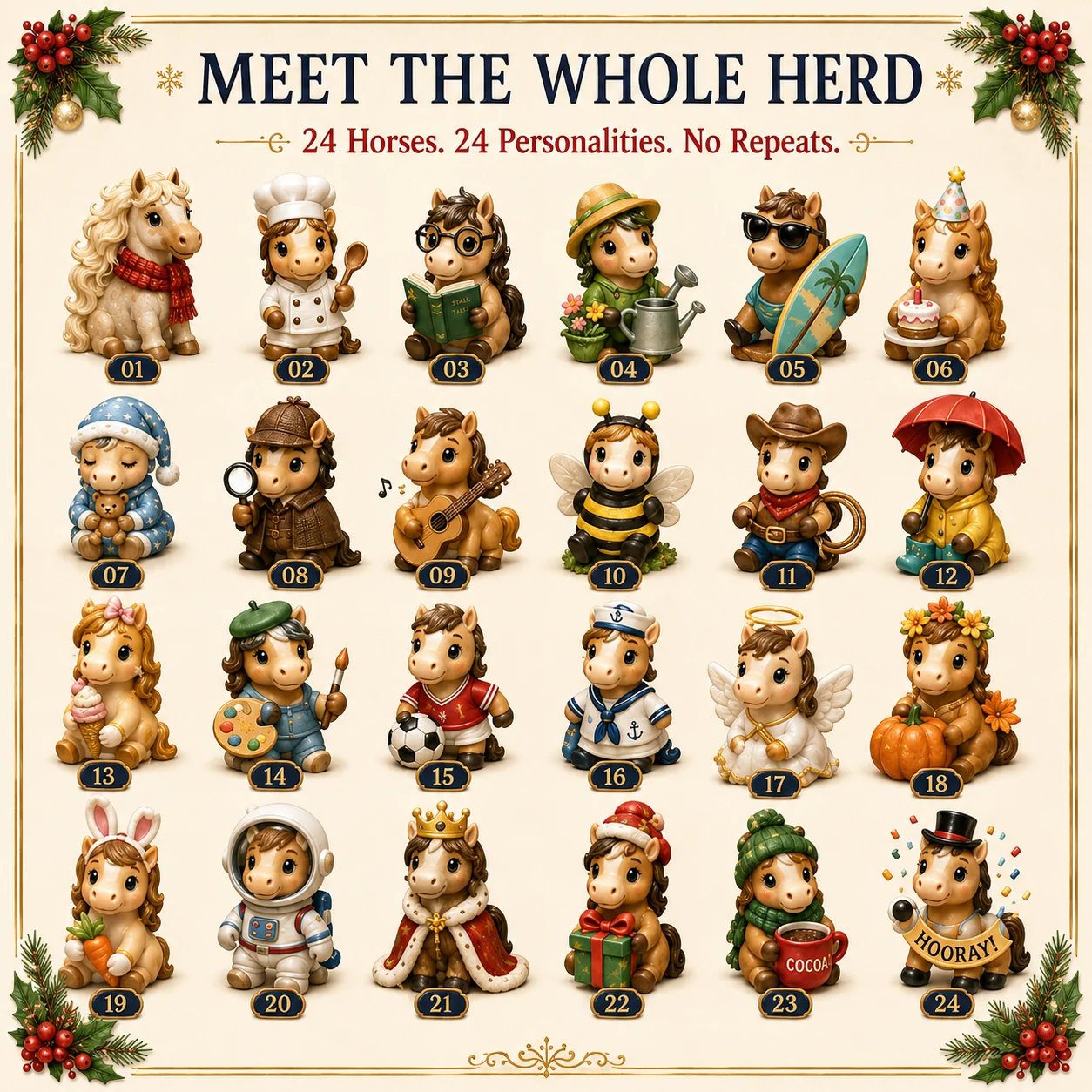 ⏰Limited Stock 50% OFF - 🎄 🐴2026 Horse Advent Calendar – 24 Days of Horse Magic