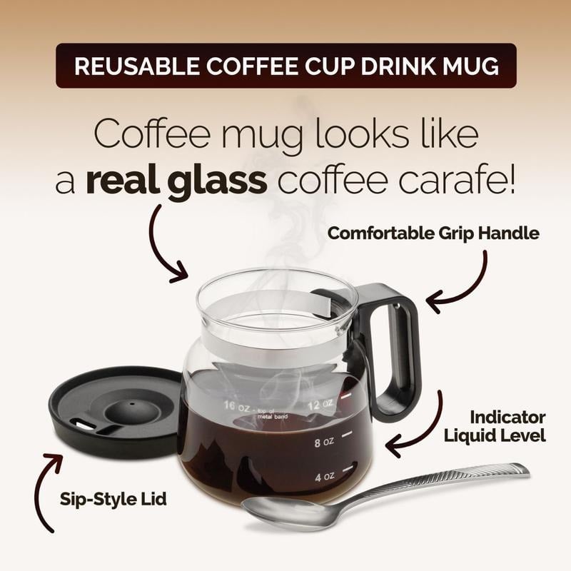 ✨HOT SALE 49% OFF☕ 16 Oz Glass Coffee Mug – Coffee Pot Style