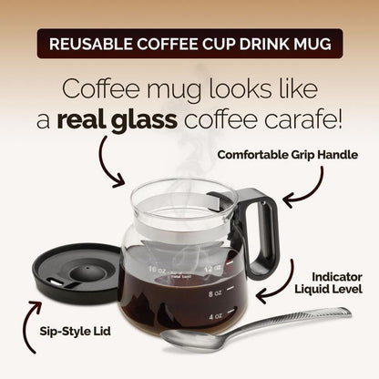 ✨HOT SALE 49% OFF☕ 16 Oz Glass Coffee Mug – Coffee Pot Style