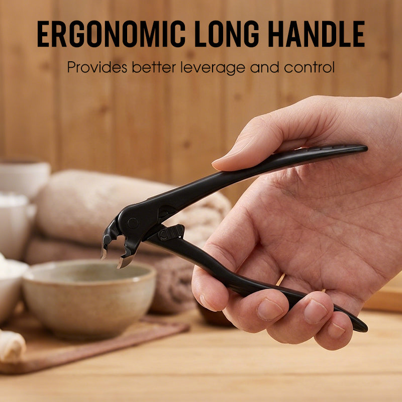Curved Stainless Steel Nail Clippers with Splash Guard, Large-Opening