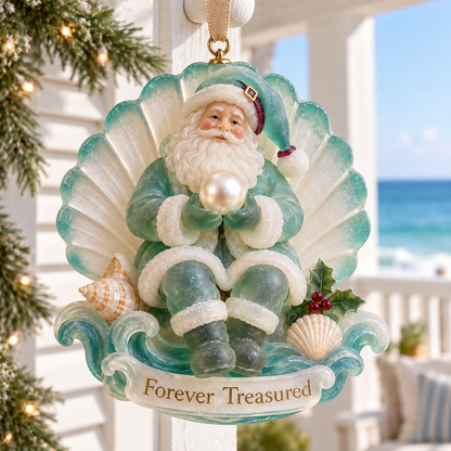 Coastal Santa Christmas Ornament