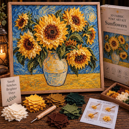 🎨🖼️ Van Gogh 3D Fabric Art Kit | Create Your Own Textured Masterpiece(📦Buy 2 Free Shipping)