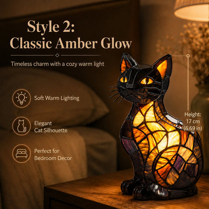 🐾 A Stained-Glass Cat Lamp That Makes Any Room Feel Magical ✨