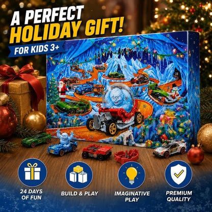 🚗 2026 Holiday Racing Car Advent Calendar – 34-Piece Christmas Countdown