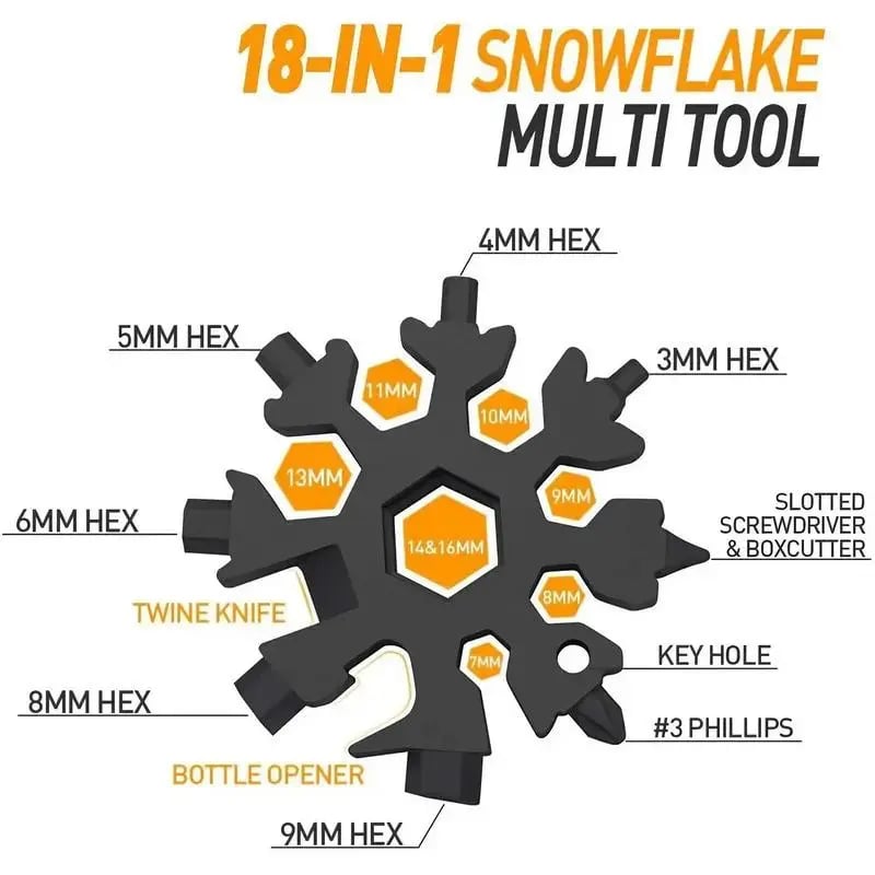 🔥Hot Sale 49% OFF - 🪛 ❄️ Snowflake-shaped Multi-Function Screwdriver and Wrench
