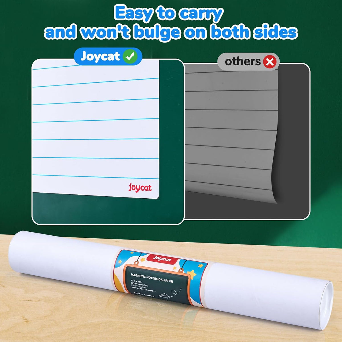 Giant Magnetic Notebook Paper, 22 x 28 Dry Erase Lined Sheet