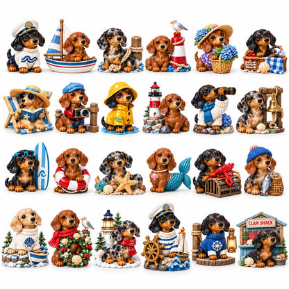 Dachshund Coastal Advent Calendar 2026 – 24 Seaside Miniatures