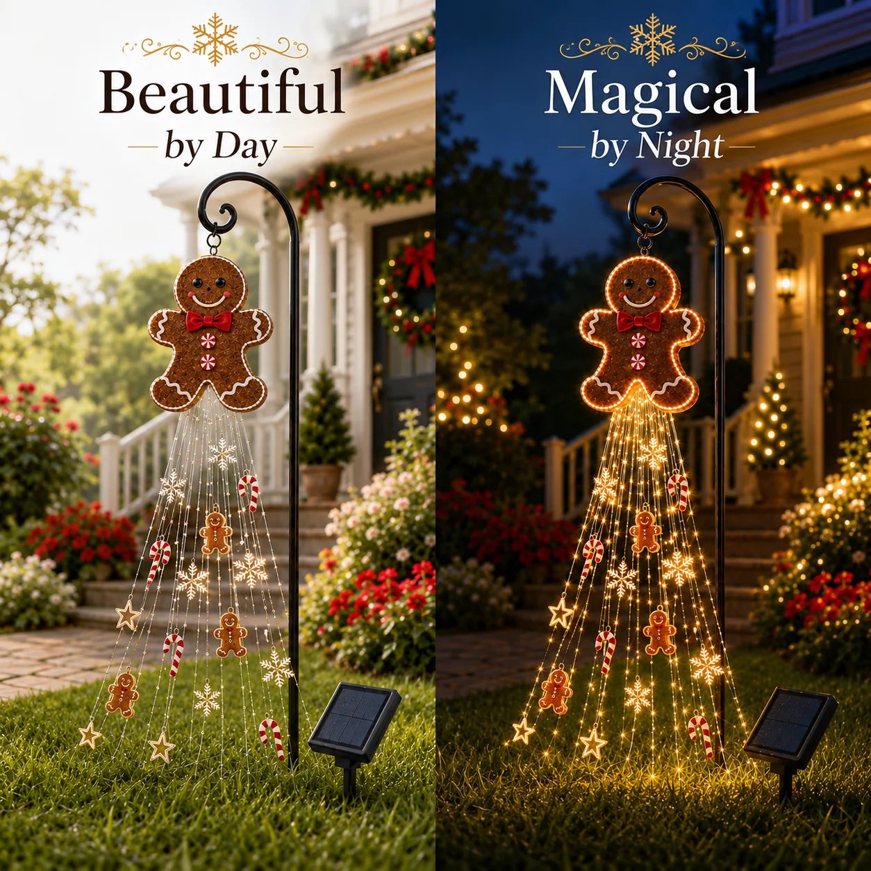 🎄 Gingerbread Magic Solar Holiday Yard Light