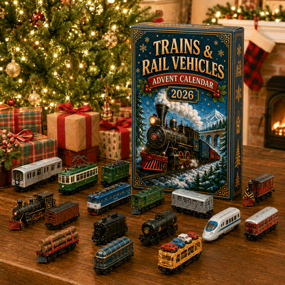 🔥Last Day 49% OFF - 🚂Trains & Rail Vehicles Advent Calendar 2026 – 24 Railway Surprises